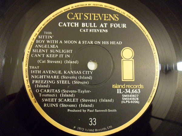 Cat Stevens : Catch Bull At Four (LP, Album, Lam)