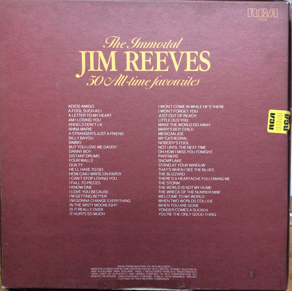 Jim Reeves : The Immortal Jim Reeves (4xLP, Comp + Box)