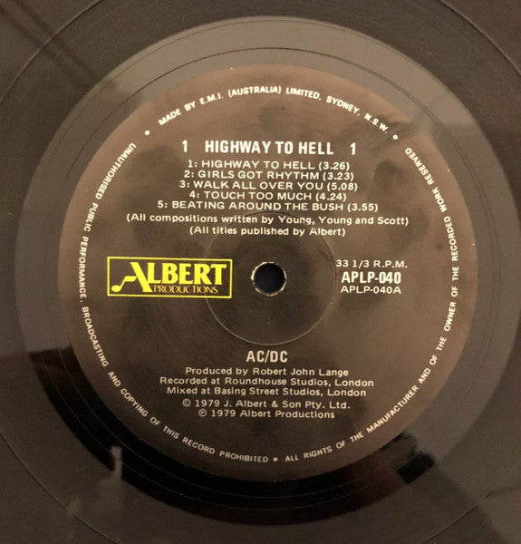 AC/DC : Highway To Hell (LP, Album, RP)