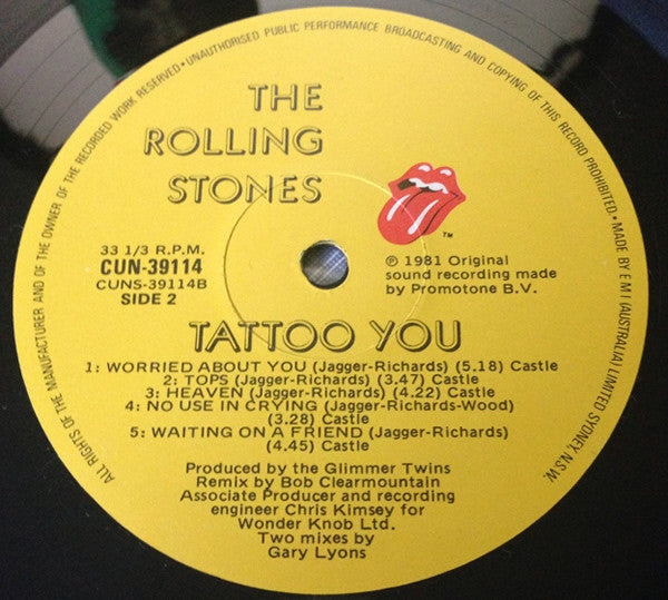 The Rolling Stones : Tattoo You (LP, Album)