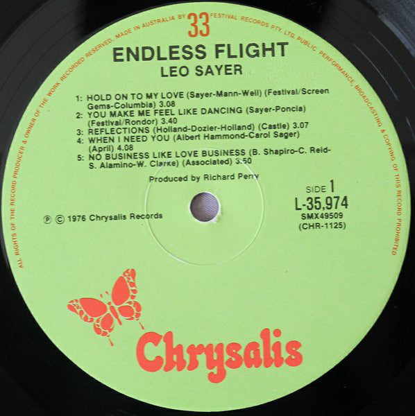 Leo Sayer : Endless Flight (LP, Album)