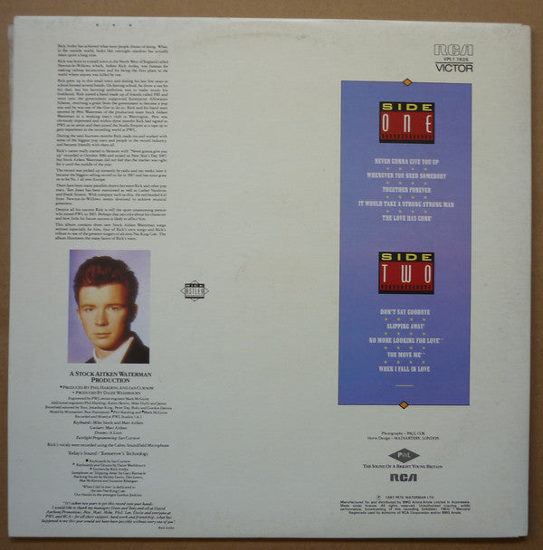 Rick Astley : Whenever You Need Somebody (LP, Album, Gat)