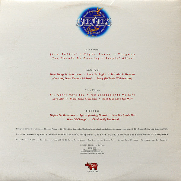 Bee Gees : Greatest (2xLP, Comp, Tri)