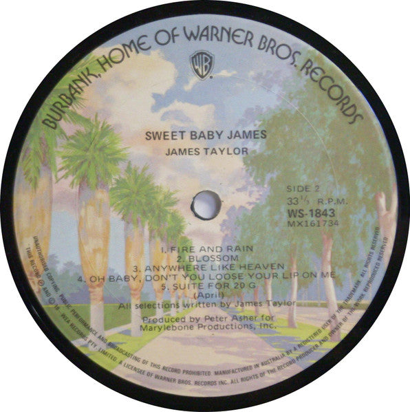 James Taylor (2) : Sweet Baby James (LP, Album)