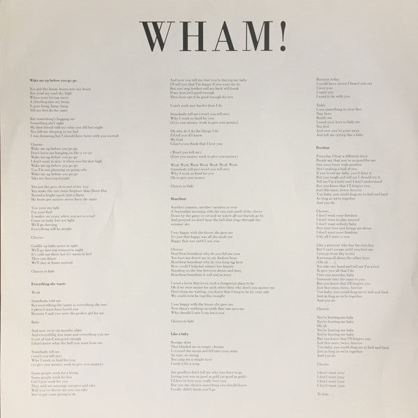 Wham! : Make It Big (LP, Album)