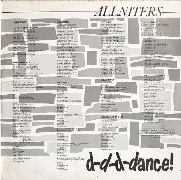 Allniters : D-D-D-Dance (LP)