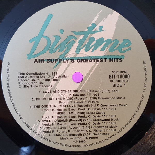 Air Supply : Greatest Hits (LP, Comp)