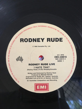 Rodney Rude : Live (LP, Album, Cre)