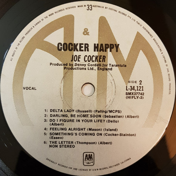 Joe Cocker : Cocker Happy (LP, Comp, Gat)