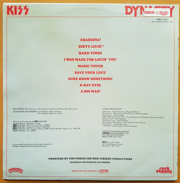 Kiss : Dynasty (LP, Album, Lab)