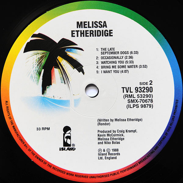 Melissa Etheridge : Melissa Etheridge (LP, Album)