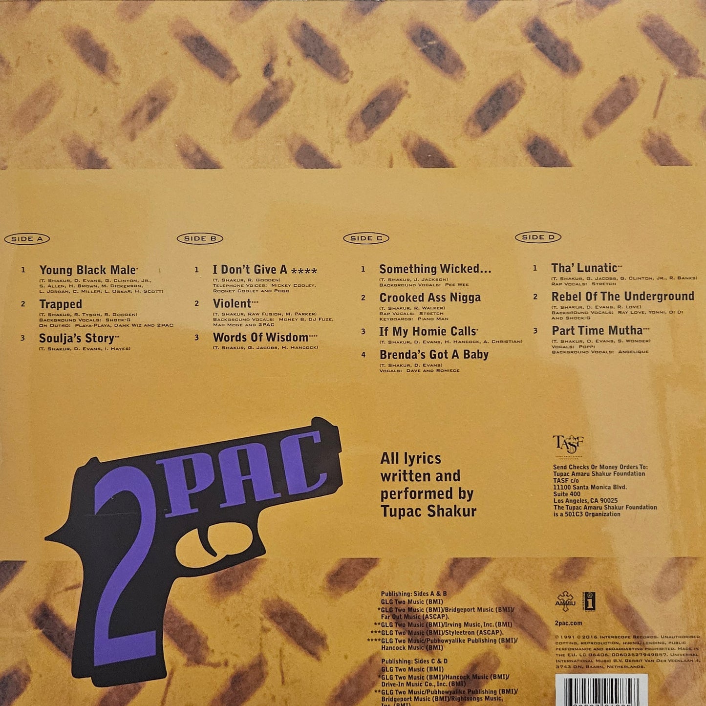 2Pac - 2pacalypse Now (Gatefold 2xLP) Tupac