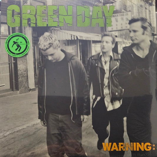 GREEN DAY WARNING LIMITED EDITION FLUORESCENT GREEN VINYL