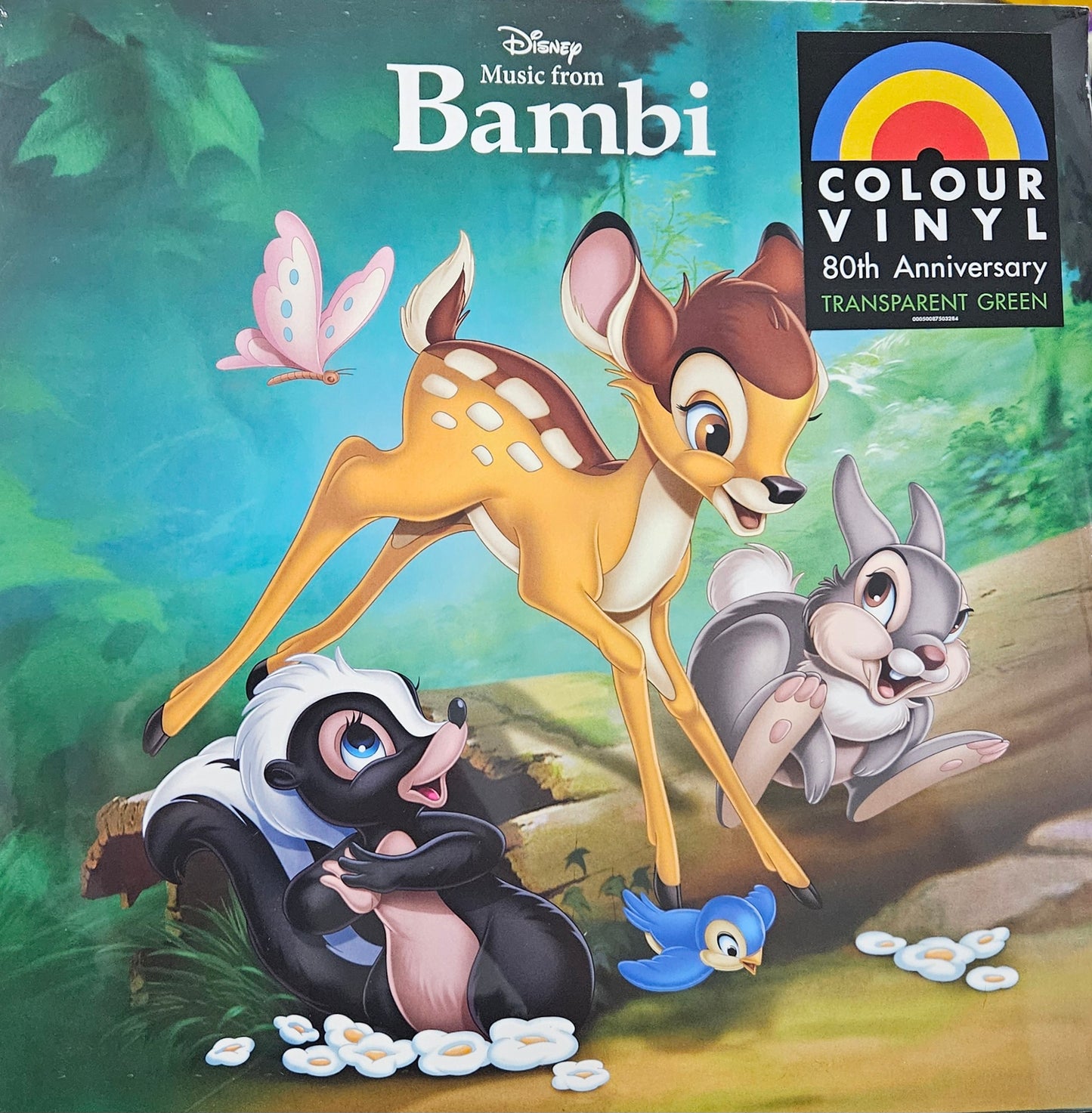 Bambi (1942) - Music From Bambi 80th Anniversary LP Vinyl Record (Transparent Green Coloured Vinyl)