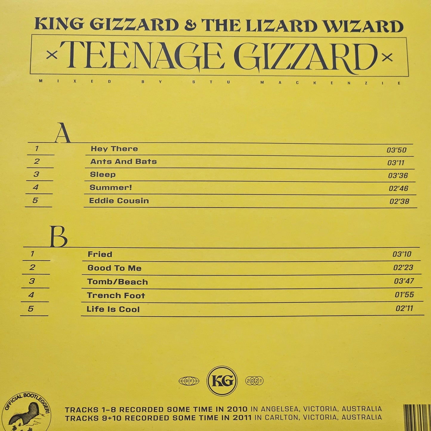 King Gizzard And The Lizard Wizard ‎– Teenage Gizzard. (Vinyl, LP, Compilation, Limited Edition, Yellow)