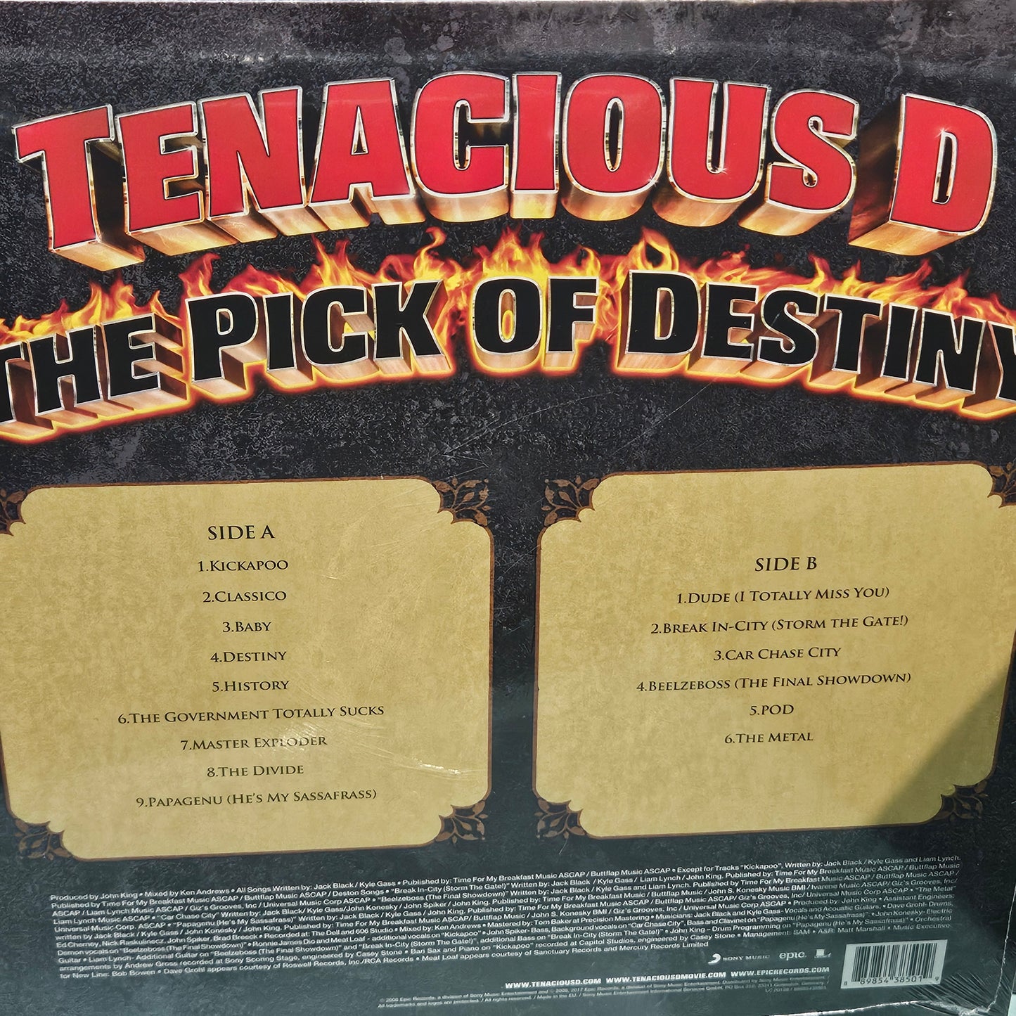 TENACIOUS D THE PICK OF DESTINY VINYL SOUNDTRACK