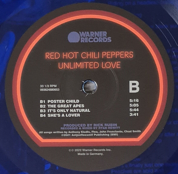 Red Hot Chili Peppers : Unlimited Love (2xLP, Album, Ltd, Blu)