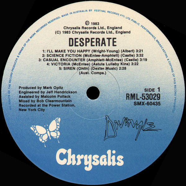 Divinyls : Desperate (LP, Album)