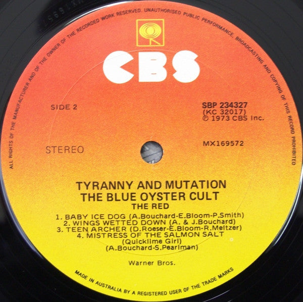 Blue Öyster Cult : Tyranny And Mutation (LP, Album, RE)