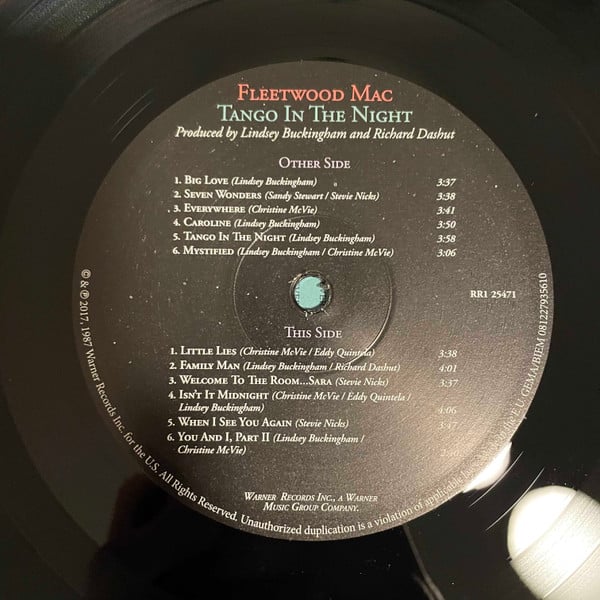 Fleetwood Mac : Tango In The Night (LP, Album, RE, RM, 180)