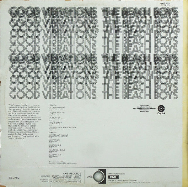 The Beach Boys : Good Vibrations (LP, Comp, RE)