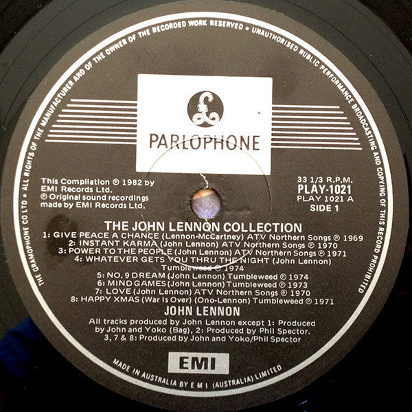 John Lennon : The John Lennon Collection (LP, Comp)