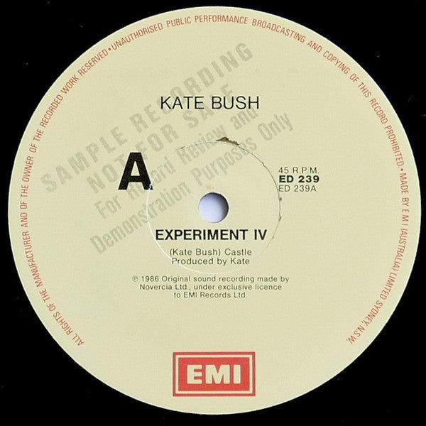 Kate Bush : Experiment IV (12")