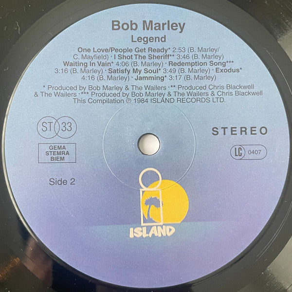 Bob Marley & The Wailers : Legend - The Best Of Bob Marley And The Wailers (LP, Comp, RE, 180)