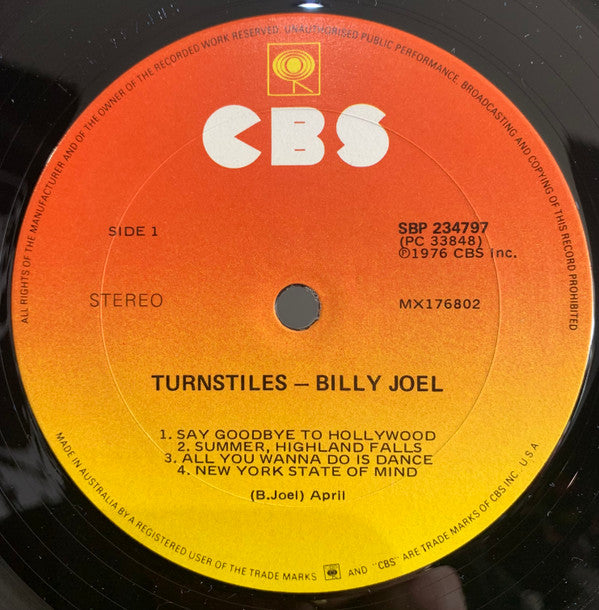 Billy Joel : Turnstiles (LP, Album)