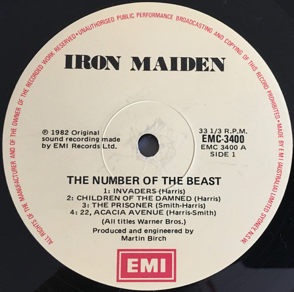 Iron Maiden : The Number Of The Beast (LP, Album)