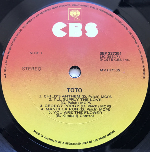 Toto : Toto (LP, Album)