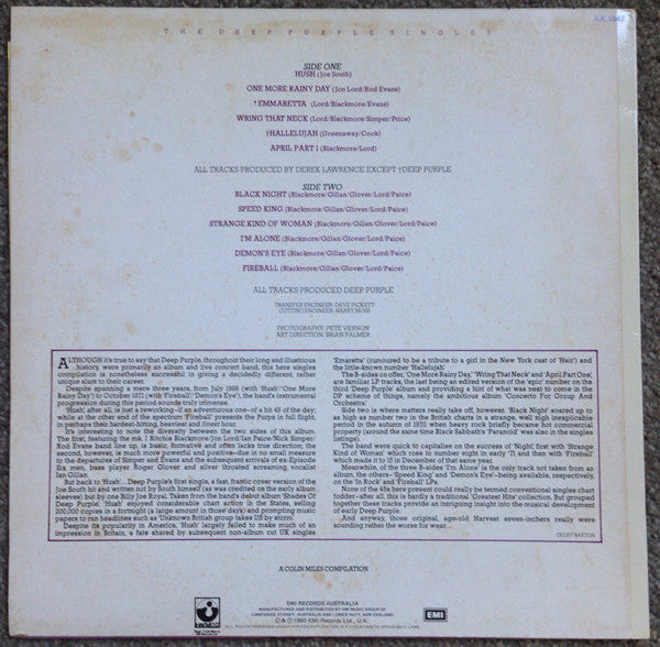 Deep Purple : The Deep Purple Singles (LP, Comp)