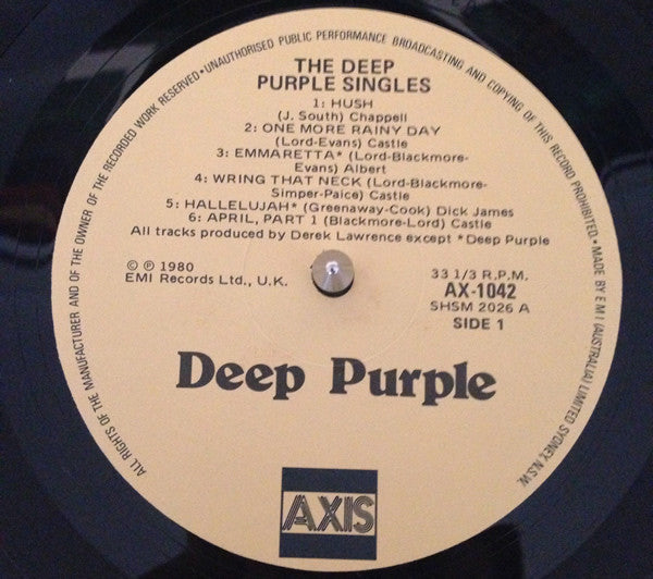 Deep Purple : The Deep Purple Singles (LP, Comp)