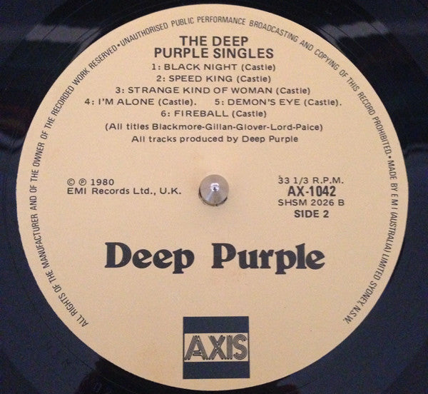 Deep Purple : The Deep Purple Singles (LP, Comp)