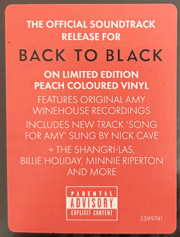 Amy Winehouse / Various : Back To Black (Songs From The Original Motion Picture) (LP, Ltd, Pea)