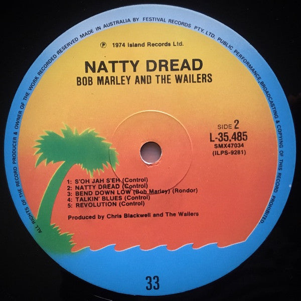 Bob Marley & The Wailers : Natty Dread (LP, Album, RE)