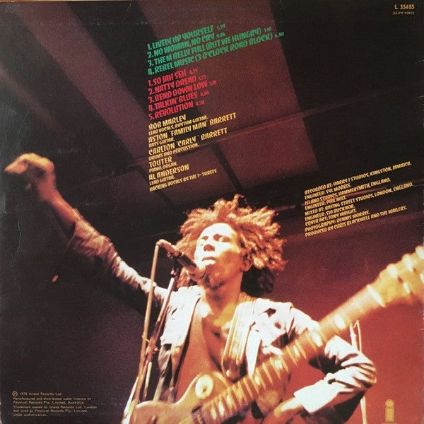 Bob Marley & The Wailers : Natty Dread (LP, Album, RE)