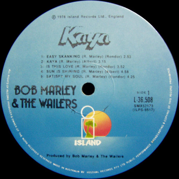 Bob Marley & The Wailers : Kaya (LP, Album)