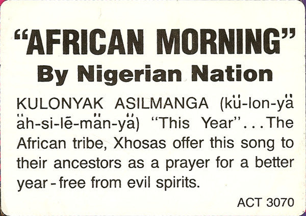 Nigerian Nation : African Morning (12", Single)