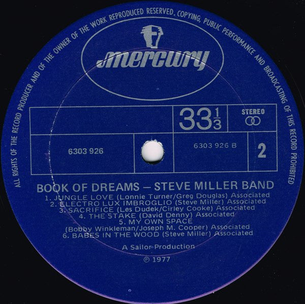 Steve Miller Band : Book Of Dreams (LP, Album)