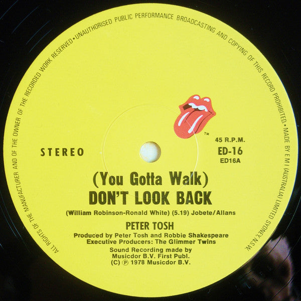 Peter Tosh : (You Gotta Walk) Don't Look Back (12", Maxi)