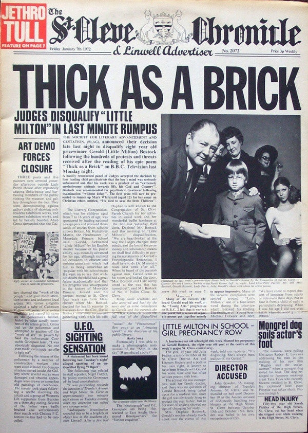 Jethro Tull : Thick As A Brick (LP, Album)