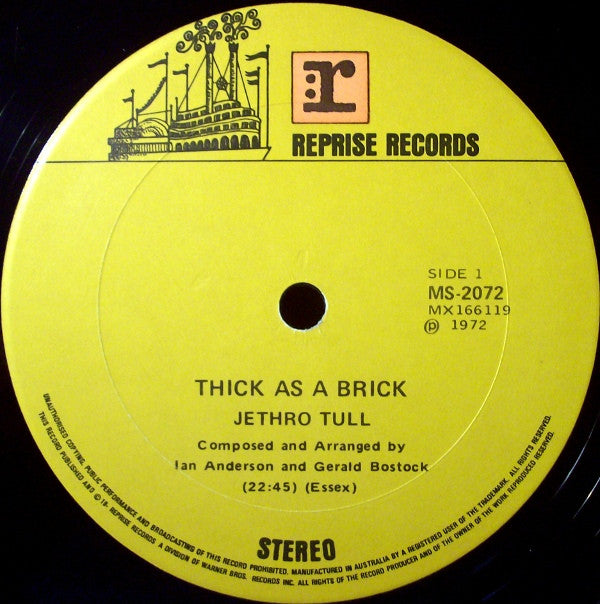 Jethro Tull : Thick As A Brick (LP, Album)