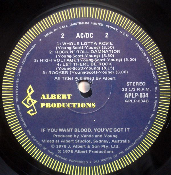 AC/DC : If You Want Blood You've Got It (LP, Album)