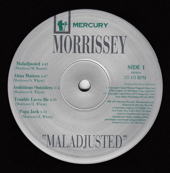 Morrissey : Maladjusted (LP, Album, 180)