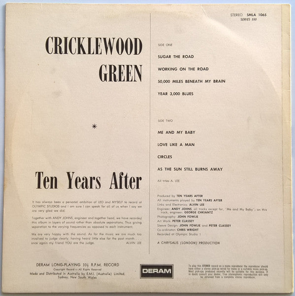 Ten Years After : Cricklewood Green (LP, Album)