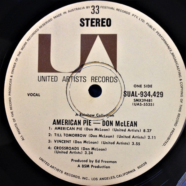 Don McLean : American Pie (LP, Album)