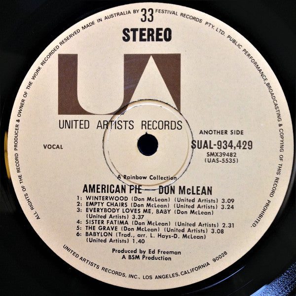 Don McLean : American Pie (LP, Album)