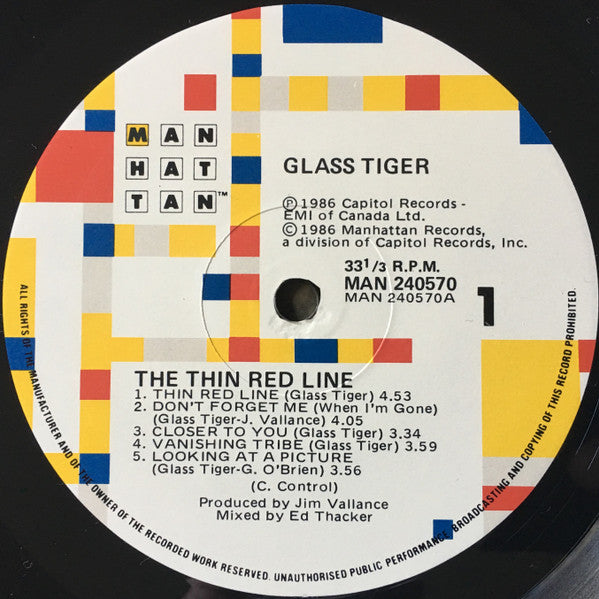 Glass Tiger : The Thin Red Line (LP, Album)