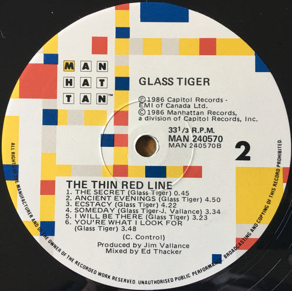 Glass Tiger : The Thin Red Line (LP, Album)